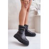 Zazoo 60512 Women's Leather Ankle Boots with Zipper and Felt Lining Black - 60512 V.CZARNY