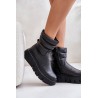 Zazoo 60512 Women's Leather Ankle Boots with Zipper and Felt Lining Black - 60512 V.CZARNY