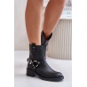 Zazoo 60480 Leather Ankle Boots With Low Heel Insulated Black - 60480 V.CZARNY