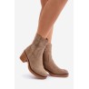 Insulated Women's Heeled Boots Beige Vailia - RMR2460-21 BEŻ