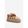 Madingi sniego batai ant platformos su kailiu D.Franklin  - DFSH370011 BEIGE