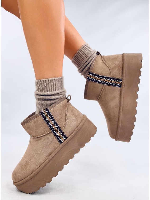 UGG stiliaus žieminiai batai ant platformos WEYAN KHAKI - KB Y-50