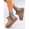 UGG stiliaus žieminiai batai ant platformos WEYAN KHAKI - KB Y-50