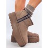 UGG stiliaus žieminiai batai ant platformos WEYAN KHAKI - KB Y-50