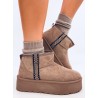 UGG stiliaus žieminiai batai ant platformos WEYAN KHAKI - KB Y-50