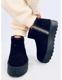 UGG stiliaus žieminiai batai ant platformos WEYAN BLACK - KB Y-50