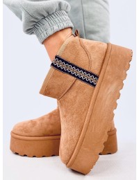 UGG stiliaus žieminiai batai ant platformos WEYAN CAMEL - KB Y-50